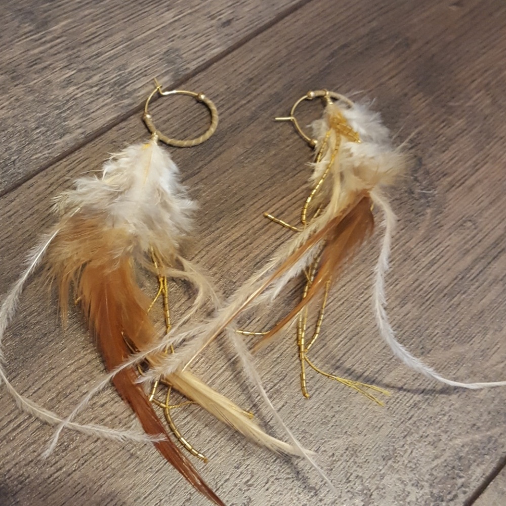 Feather earrings